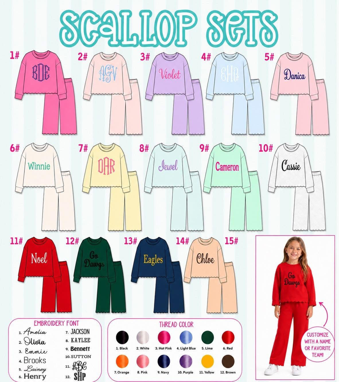Mom and Me Scallop Sets