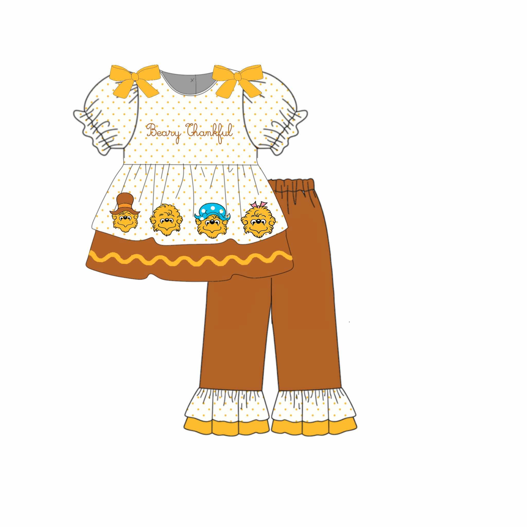 Beary Thankful Pants Set-ETA August